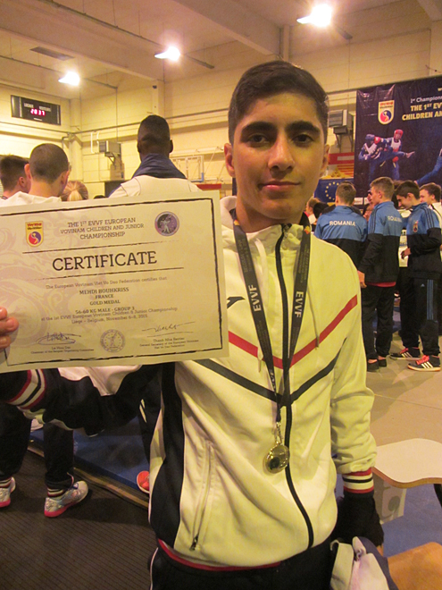 Mehdi Boukhriss, Champion d'Europe Junior -60 kg